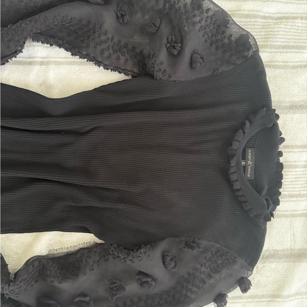 Almost Famous Black Long Sleeve Dress